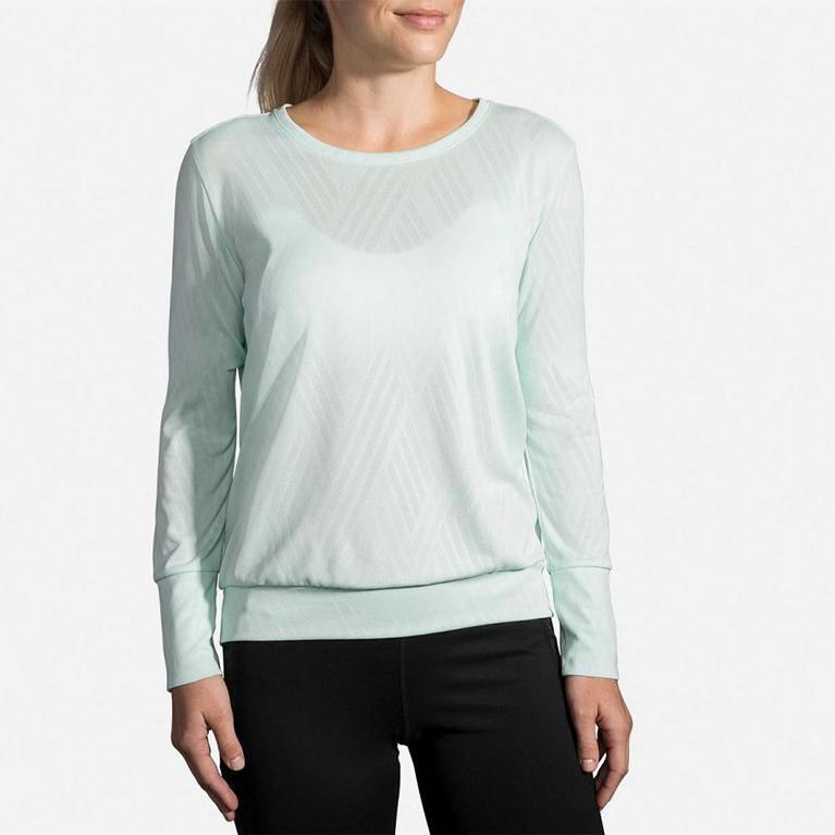 Brooks Array Long Sleeve Running Shirt - Women's - Green (16028-IZLR)